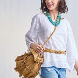 Tassel Bag and Belt Set Knitting Pattern