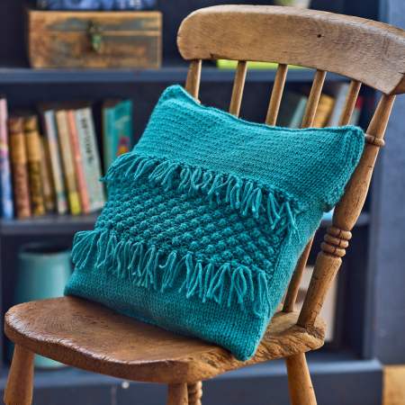 Chunky Bramble Stitch Cushion Knitting Pattern Knitting Pattern
