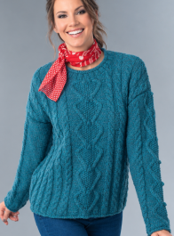 Textured Cable Bobble Jumper Knitting Pattern