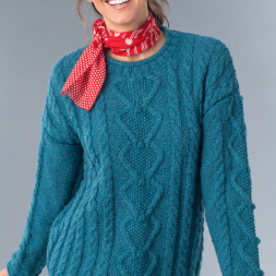 Textured Cable Bobble Jumper Knitting Pattern Knitting Pattern