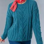Textured Cable Bobble Jumper Knitting Pattern Knitting Pattern