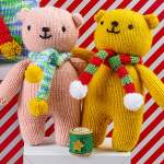 Festive Teddy Bear Duo Knitting Pattern Knitting Pattern