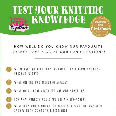 Cast On For Christmas: Test Your Knitting Knowledge Quiz Knitting Pattern