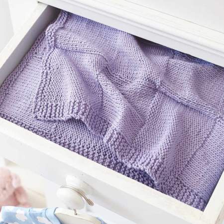 Textured Squares Baby Blanket Knitting Pattern Knitting Pattern