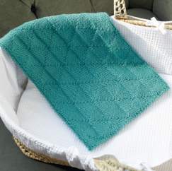 Textured Triangle Baby Blanket Knitting Pattern Knitting Pattern