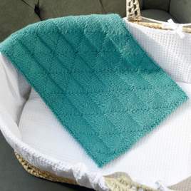 Textured Triangle Baby Blanket Knitting Pattern Knitting Pattern