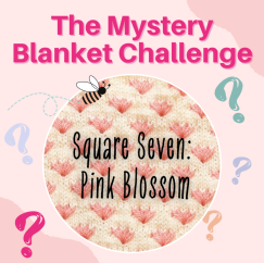 The Mystery Blanket Challenge Square Seven: Pink Blossom Square Knitting Pattern