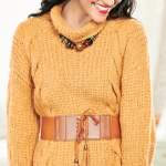 Cowl-neck cabled sweater Knitting Pattern