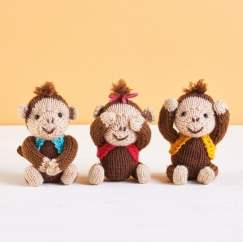 Three Wise Monkeys Knitting Pattern - Knitting Pattern