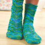 Ripple and Seaweed Lace Socks Knitting Pattern Knitting Pattern