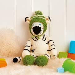 White Tiger Toy Knitting Pattern