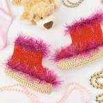 Tinsel Baby Booties Knitting Pattern
