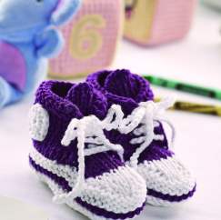 Baby high top bootees Knitting Pattern