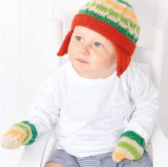 Toddler’s Hat and Mittens Knitting Pattern