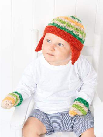 Toddler’s Hat and Mittens Knitting Pattern