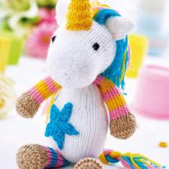 Unicorn Toy & Bootees Knitting Pattern