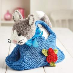 Toy Cat and Carry Bag Knitting Pattern