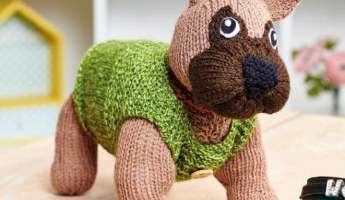 French Bulldog Toy With Jumper Knitting Pattern