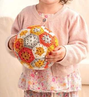 Granny Hexagon Toy Ball Crochet Pattern Knitting Pattern