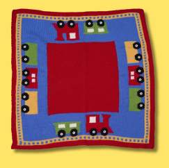 Train Baby Blanket Knitting Pattern - Knitting Pattern