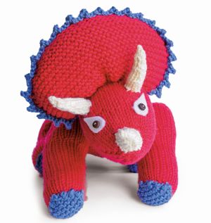 Triceratops Dinosaur Toy Knitting Pattern