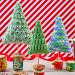 Trio of Trees Decoration Knitting Pattern Knitting Pattern