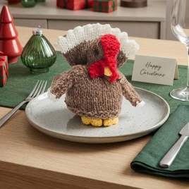 Turkey Chocolate Orange Cover | Christmas Gift Knitting Pattern Knitting Pattern