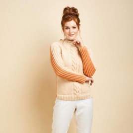 Two Colour Cable Jumper Knitting Pattern