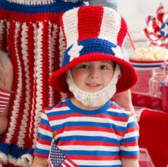 Uncle Sam Beard and Hat Crochet Pattern Knitting Pattern