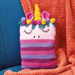 Knitted Unicorn Cushion Knitting Pattern