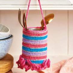 Utensil Holder Knitting Pattern