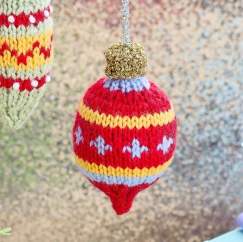 Vintage Ogee Bauble Knitting Pattern Knitting Pattern