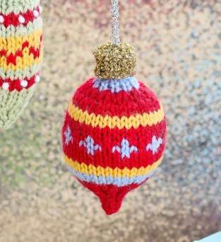 Vintage Ogee Bauble Knitting Pattern Knitting Pattern