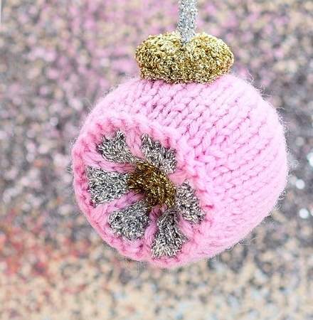 Vintage Reflector Bauble Knitting Pattern Knitting Pattern