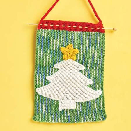Christmas Tree Wall Hanging Knitting Pattern Knitting Pattern