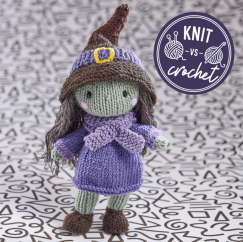 Halloween Witch Doll Knitting Pattern | Knit Vs Crochet Knitting Pattern