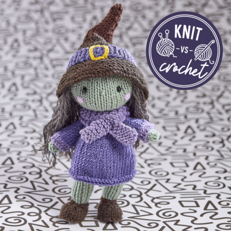 Halloween Witch Doll Knitting Pattern | Knit Vs Crochet Knitting Pattern