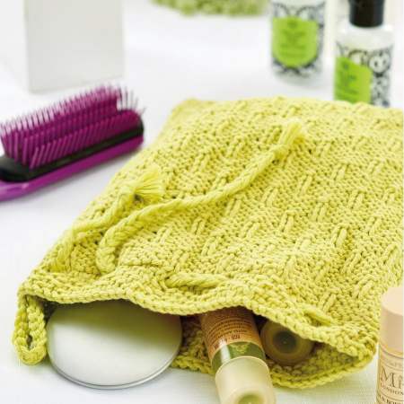 Knitted Toiletries Travel Washbag Project Knitting Pattern