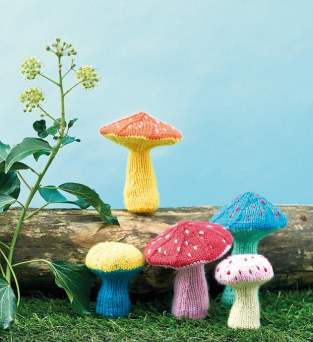 Beginner Assorted Toadstool Set Knitting Pattern Knitting Pattern