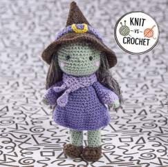 Halloween Witch Doll Crochet Pattern | Knit Vs Crochet Knitting Pattern