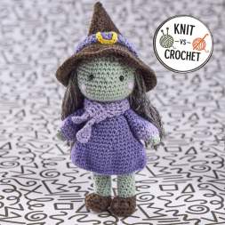 Halloween Witch Doll Crochet Pattern | Knit Vs Crochet Crochet Pattern