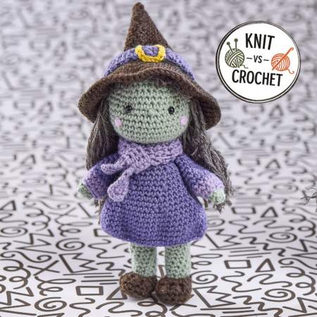 Halloween Witch Doll Crochet Pattern | Knit Vs Crochet crochet Pattern