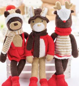 Woodland Animal Toy Trio Knitting Pattern Knitting Pattern