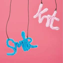 Word Necklaces Knitting Pattern