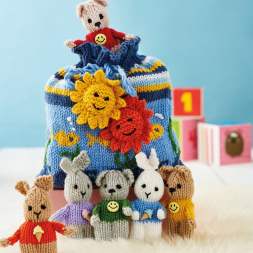 Worry Dolls With Bag Knitting Pattern Knitting Pattern