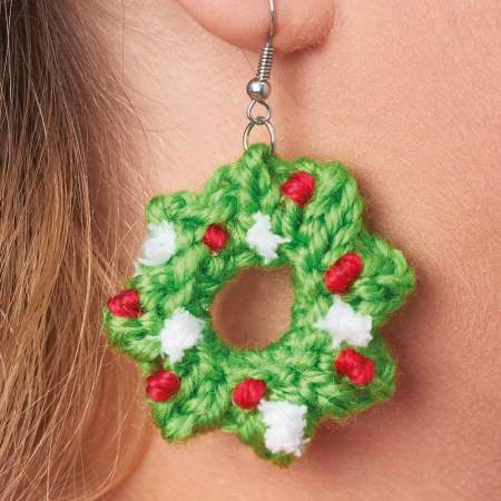Wreath Earrings Knitting Pattern