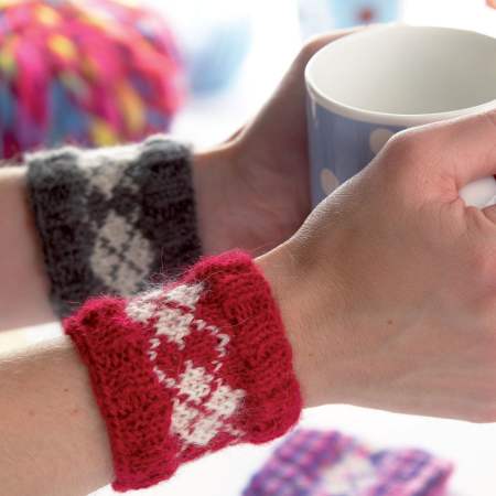 Fair Isle Wrist Bands Knitting Pattern Knitting Pattern