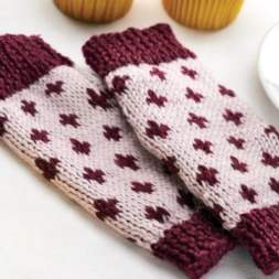 Simple Fair Isle Wristwarmers Knitting Pattern Knitting Pattern