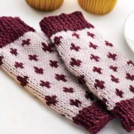 Simple Fair Isle Wristwarmers Knitting Pattern Knitting Pattern