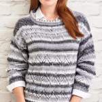 Zig-zag Eyelet Jumper Knitting Pattern